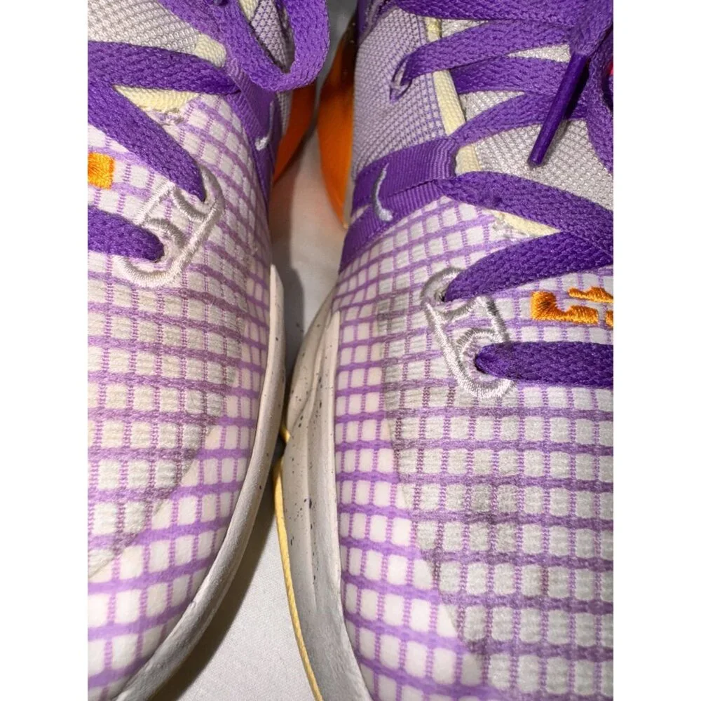 Nike Womens Athletic Shoes Size 5.5Y US Purple/Orange Lace-Up Lightweight Design - Picture 5 of 10